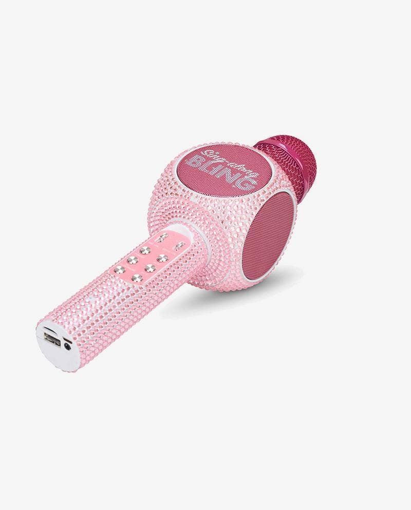 Pink Bling Karaoke Microphone & Bluetooth Speaker