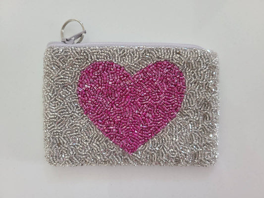 Pink Heart Coin Purse