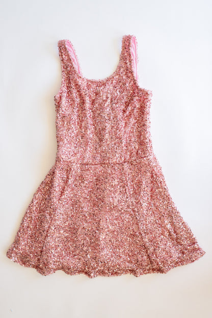 Sequin Flare Dress | Pink