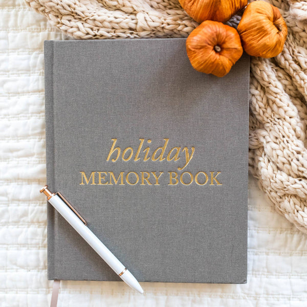 Holiday Memory Book & Family Keepsake | Taupe