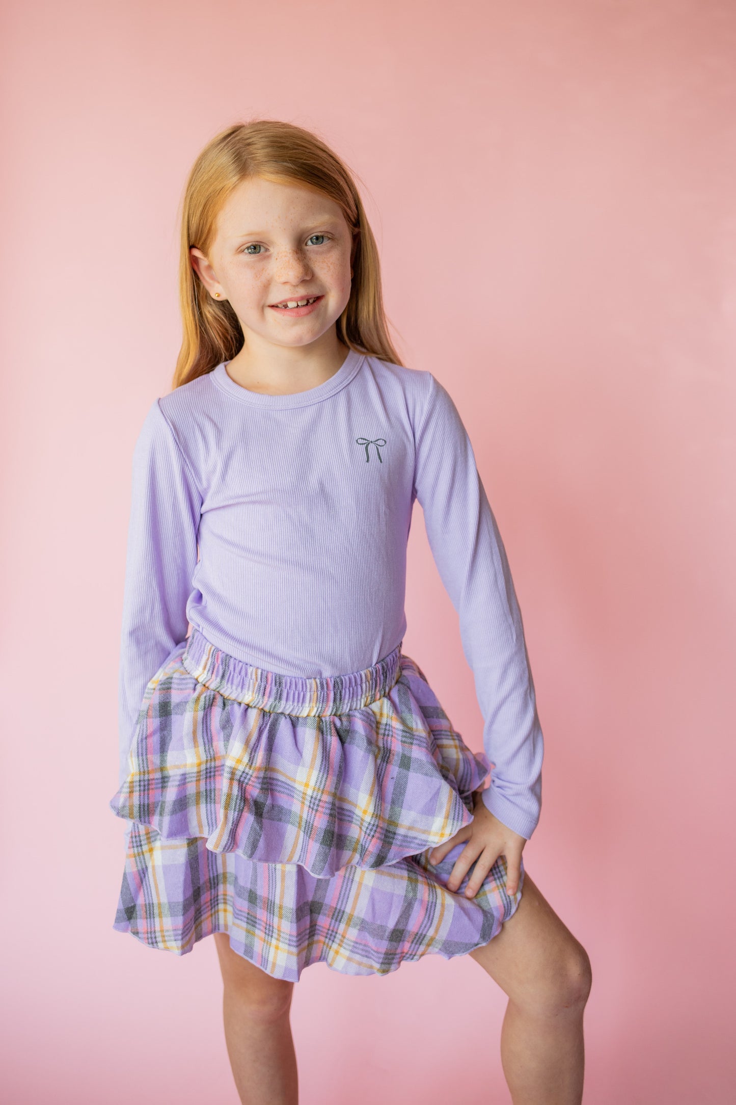Flannel Skirt | Lavender Flannel