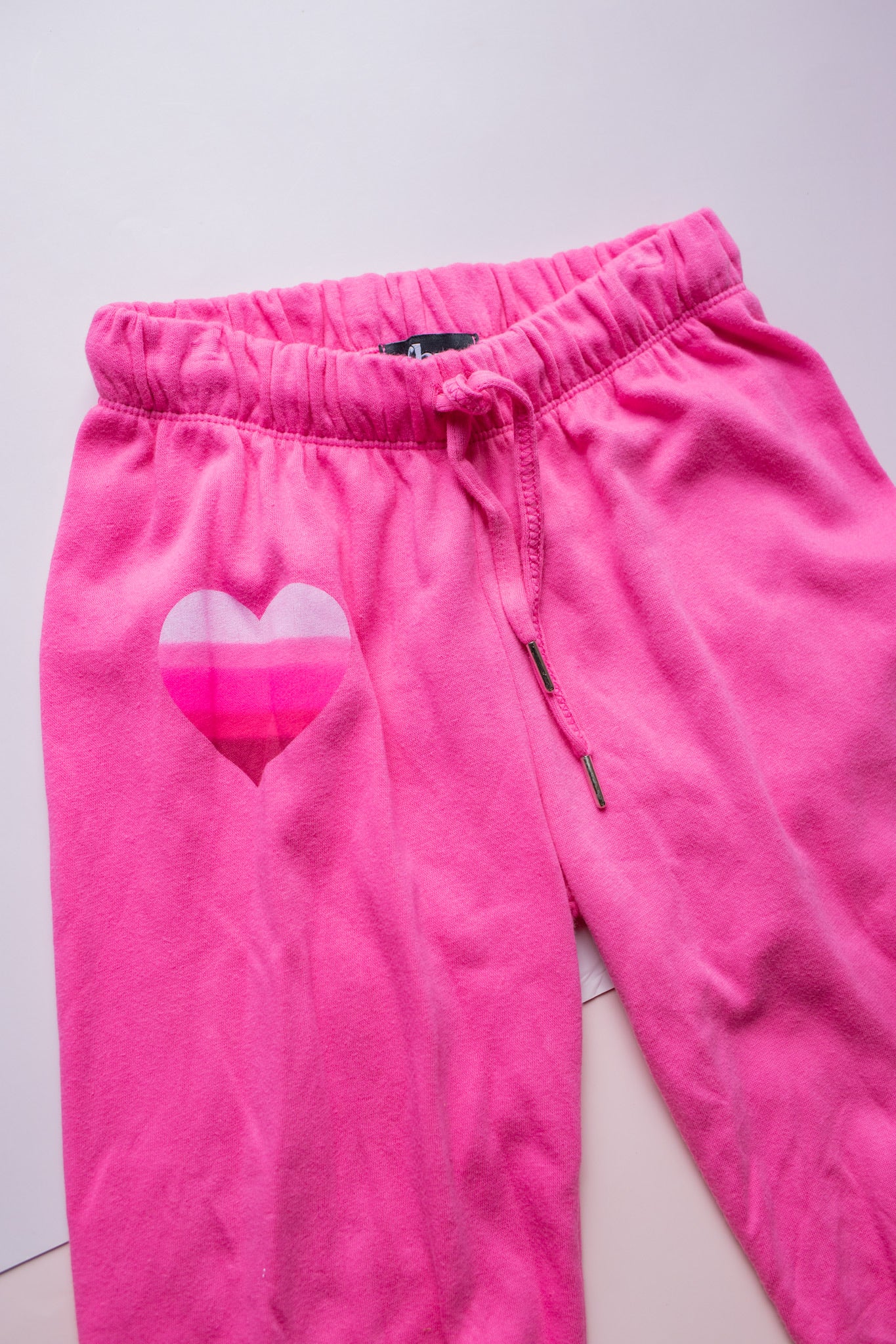 Heart Gathered Sweatpant | Pink