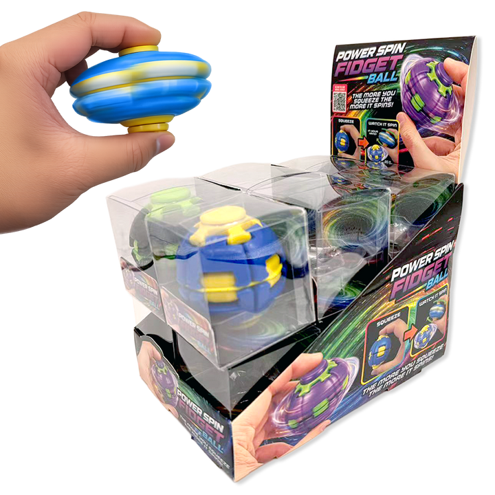 Power Spin Squeeze Fidget Ball | Assorted