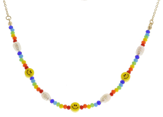 Beads with Pearl Accents Necklace | Smiley