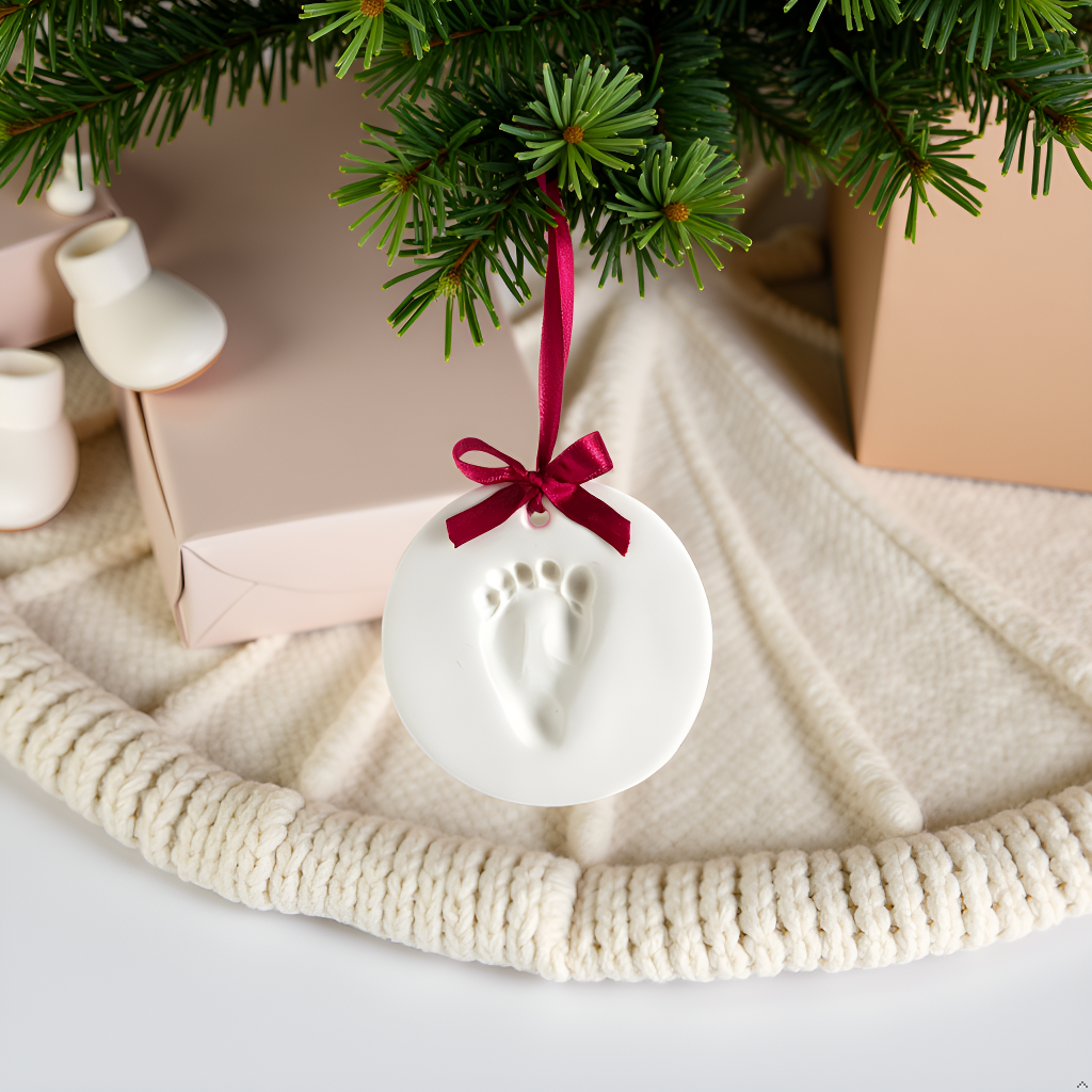 Baby Handprint or Footprint Christmas Ornament Kit