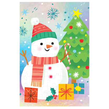 50-Piece Holographic Puzzle - Snowman