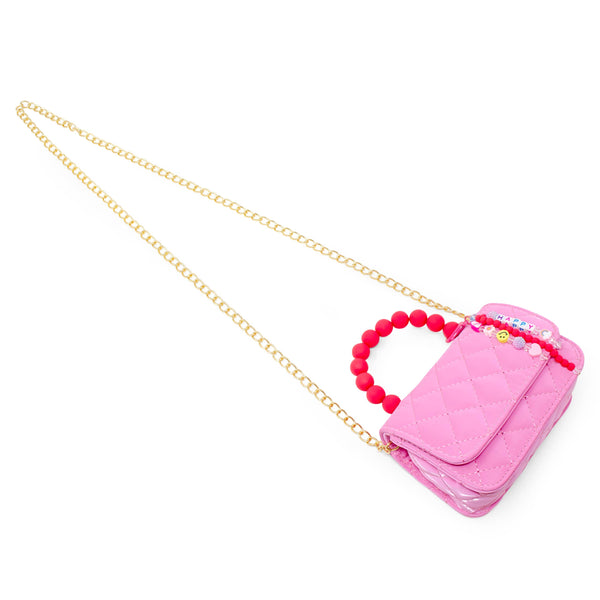 Pearl Handle Message Charm Handbag for Kids