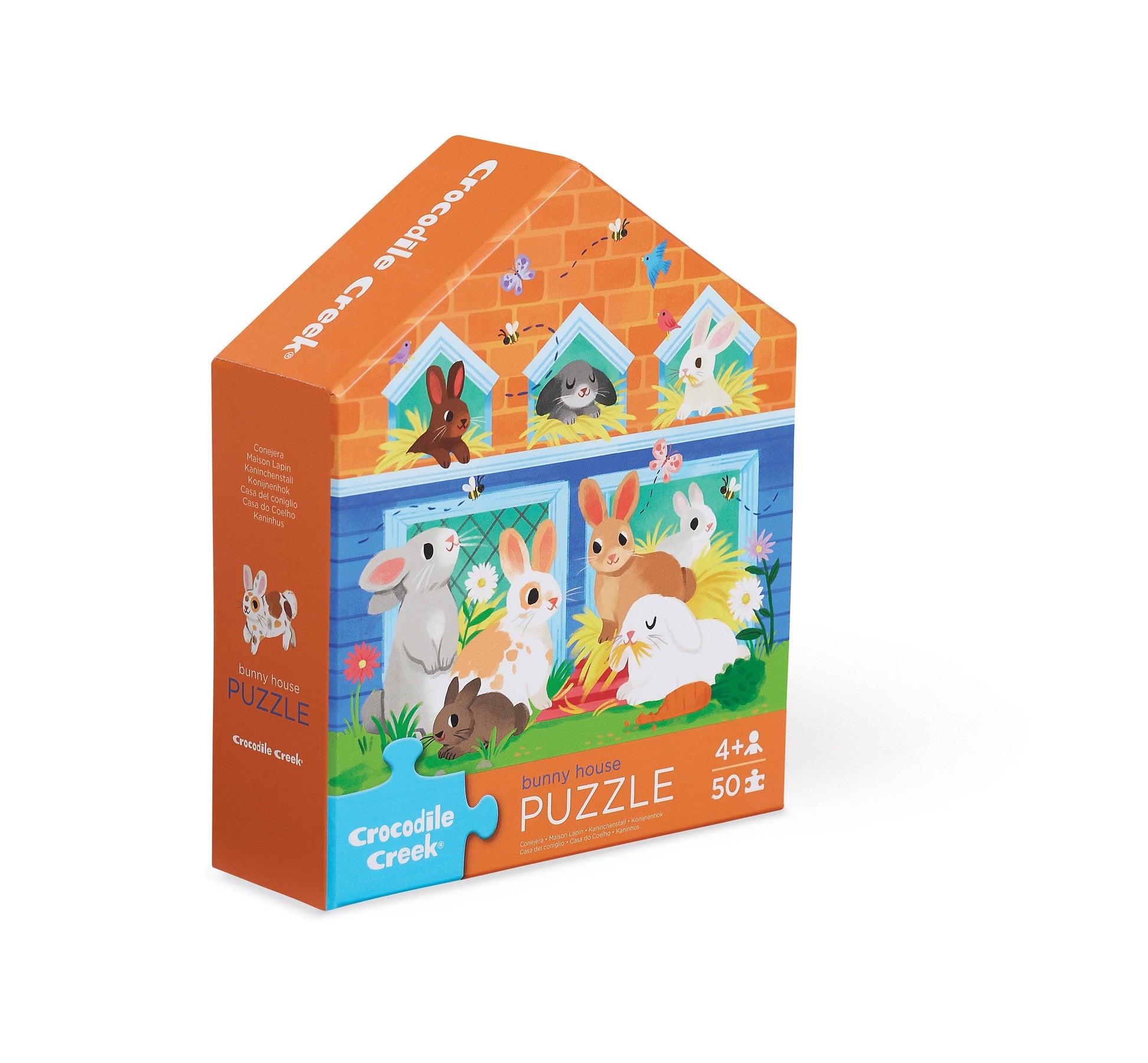 50-Piece Flat House Puzzle - Bunny House