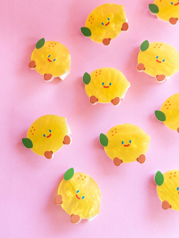 Lemon Puffy Bow Set