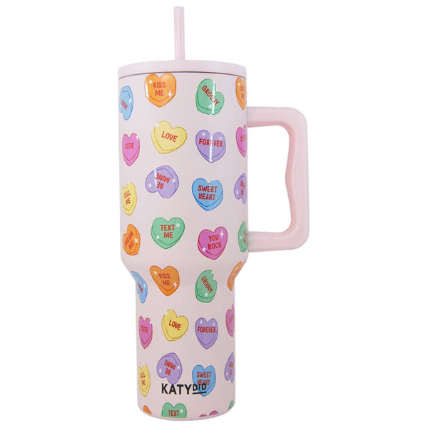 Candy Heart Tumbler | Light Pink