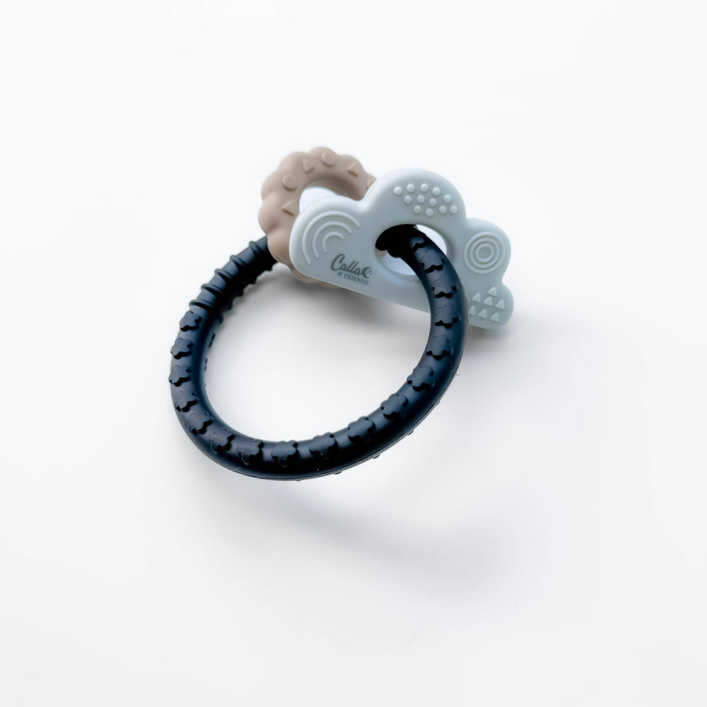 Cloudy Days Silicone Teether | Petunia Pink