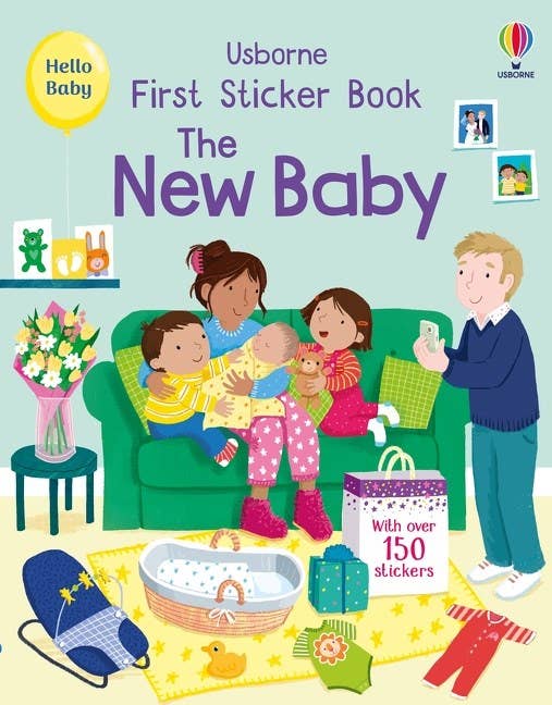 First Sticker Book The New Baby | Usborne
