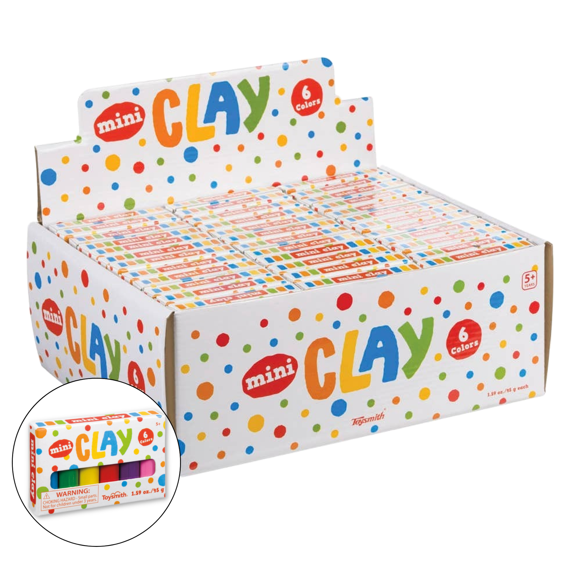 Mini Clay, 6 Vibrant Colors