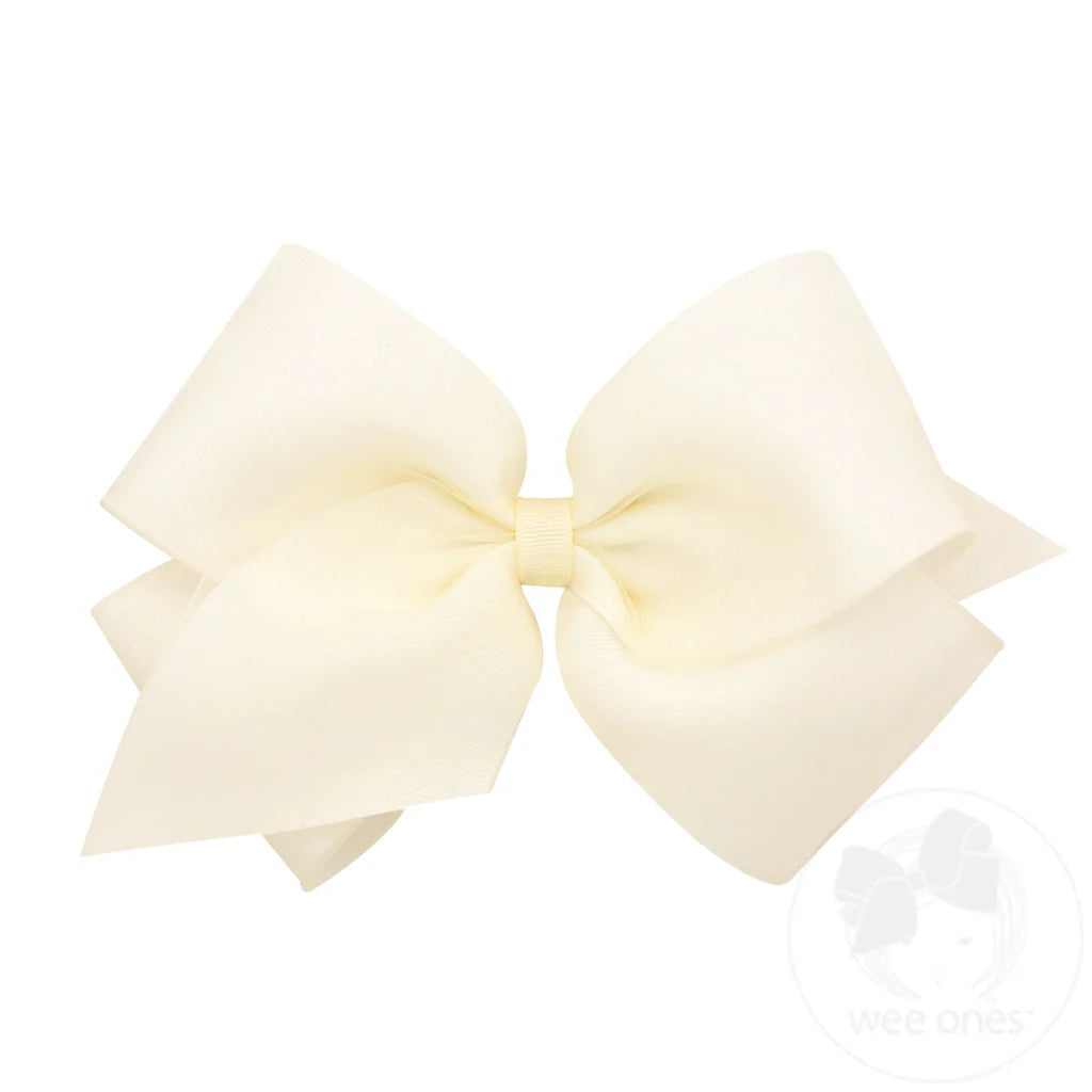 Off White King Organza and Grosgrain Overlay Bow
