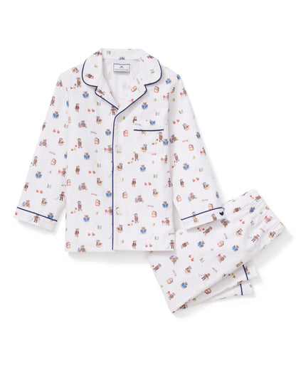 Kid's Twill Pajama Set | Teddy Goes To School