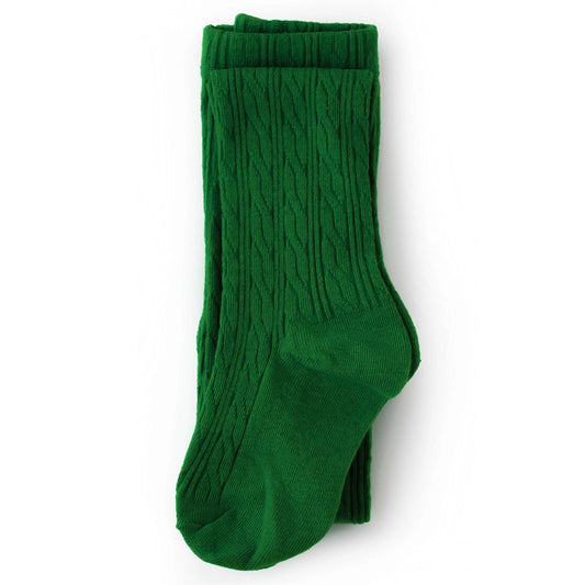 Cable Knit Tights | Noble Green
