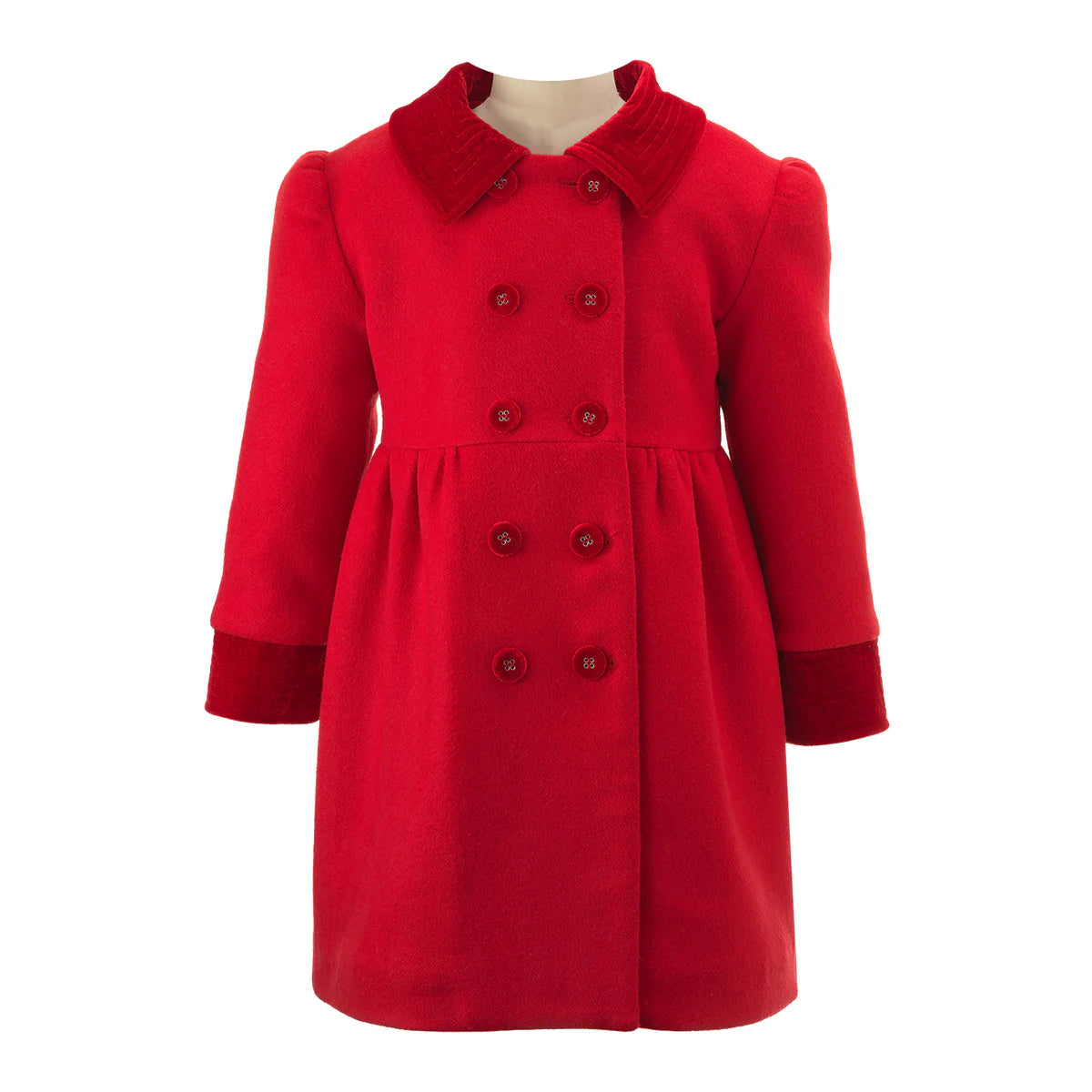 Red Bow Trim Coat