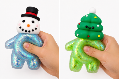 Christmas Holiday Glitter Maltose Mini Squishy | Assorted