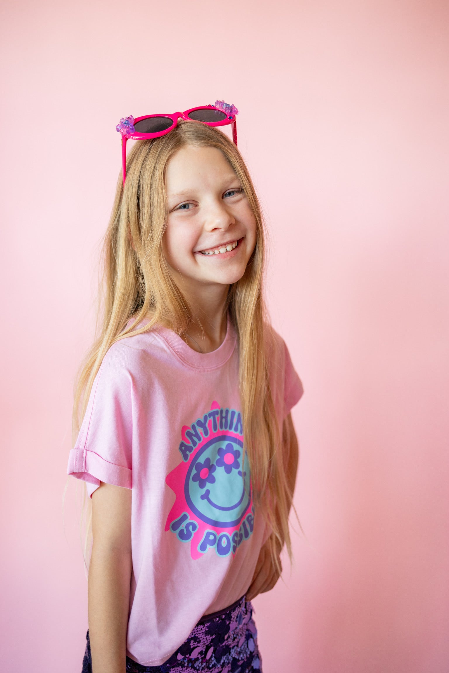 XOXO by Magpies Anything is Possible Printed Tee | Bubble Gum Pink