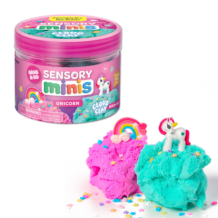 Sensory Mini Play Kit Jar with Cloud Clay | Unicorn