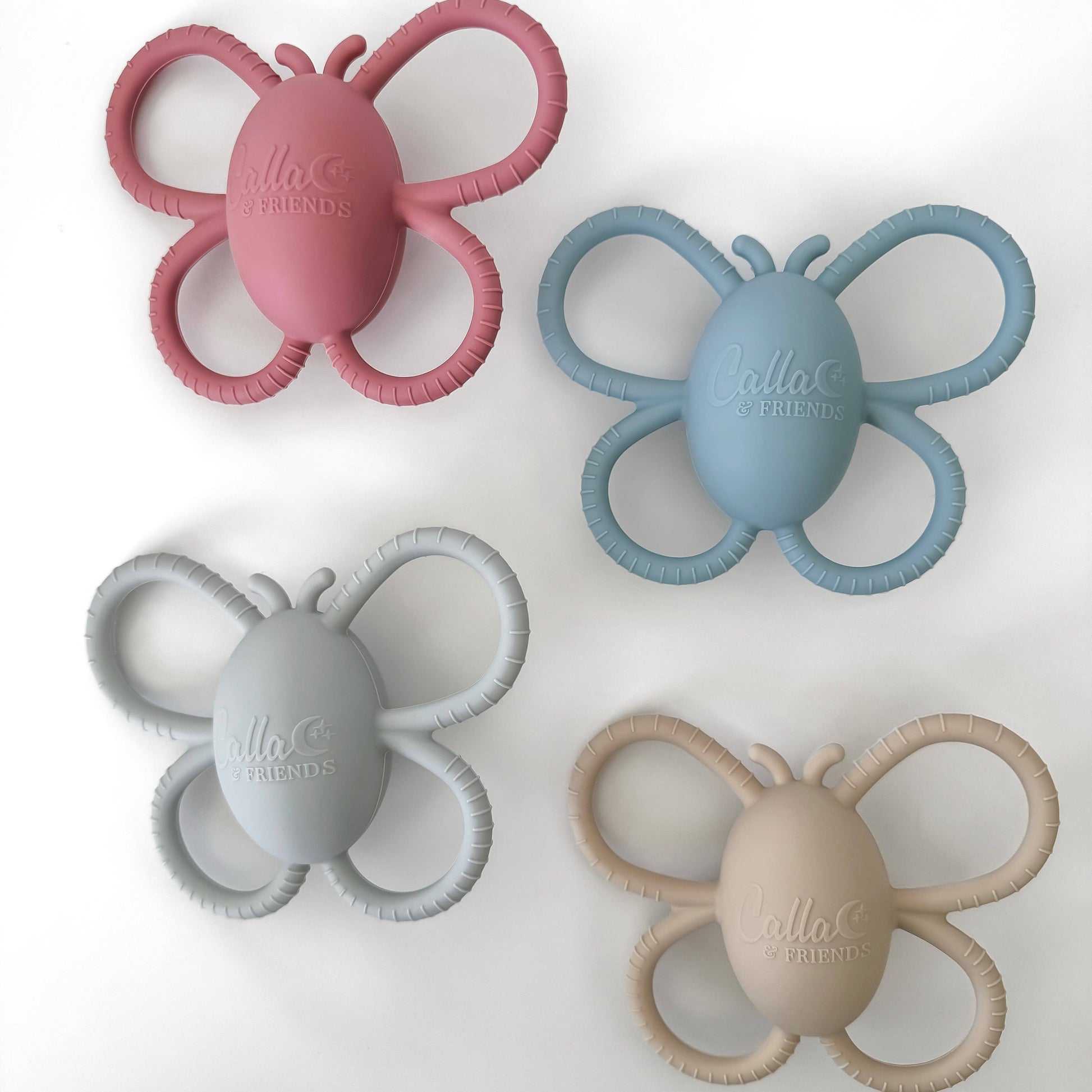 Garden Party Collection - Butterfly Rattle Teether | Petunia Pink