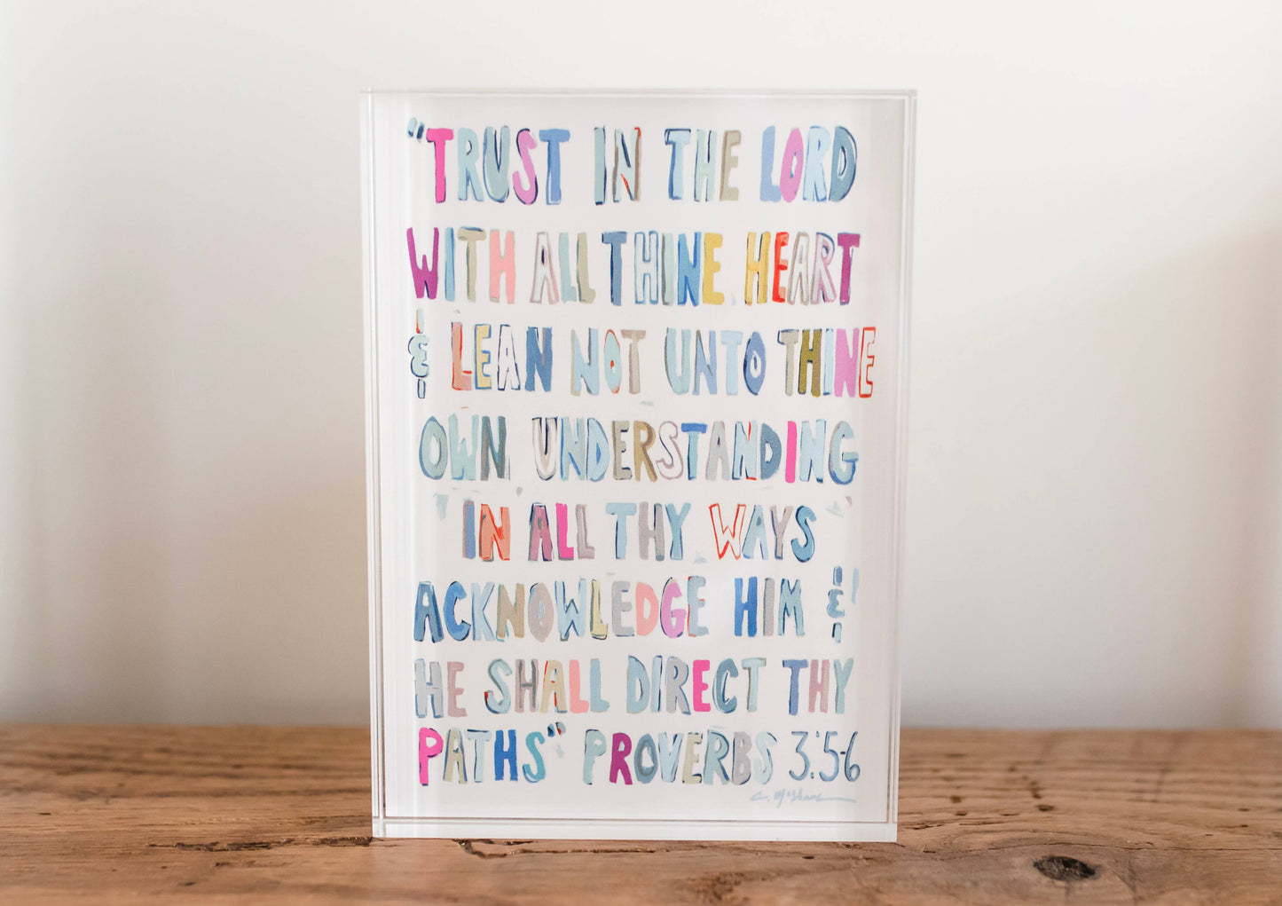 "Proverbs 3: 5-6" | Acrylic Shelfie