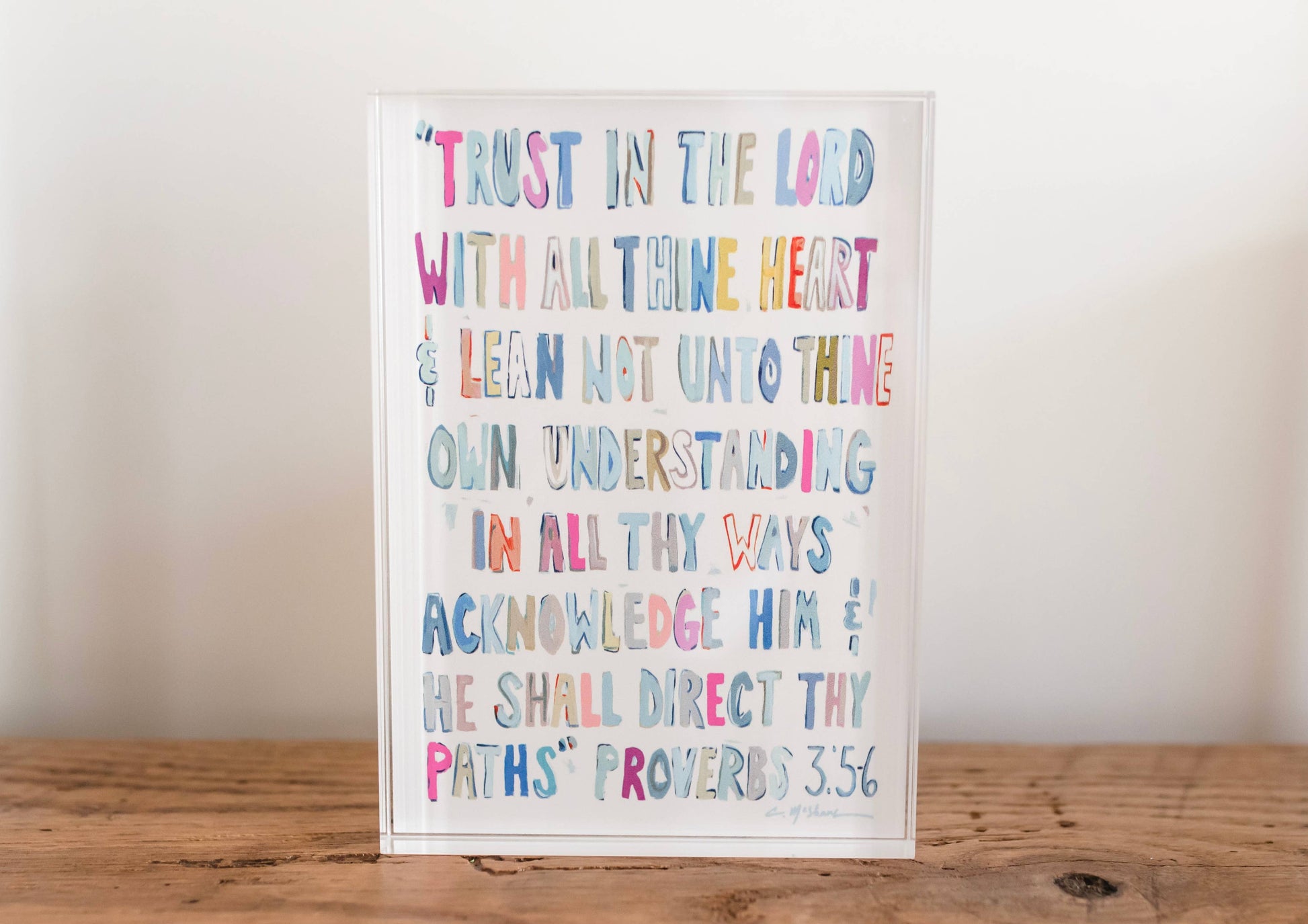 "Proverbs 3: 5-6" | Acrylic Shelfie