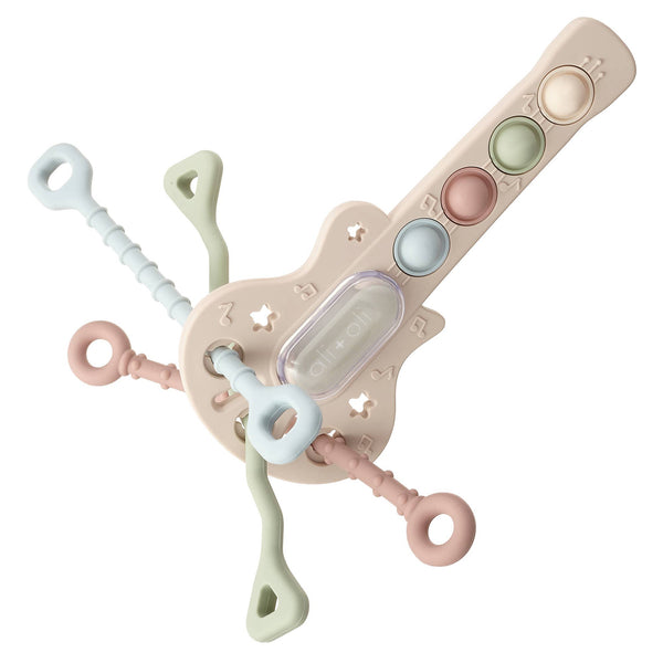 Ali+Oli Guitar-Shaped Sensory Pull & Teether Activity Toy