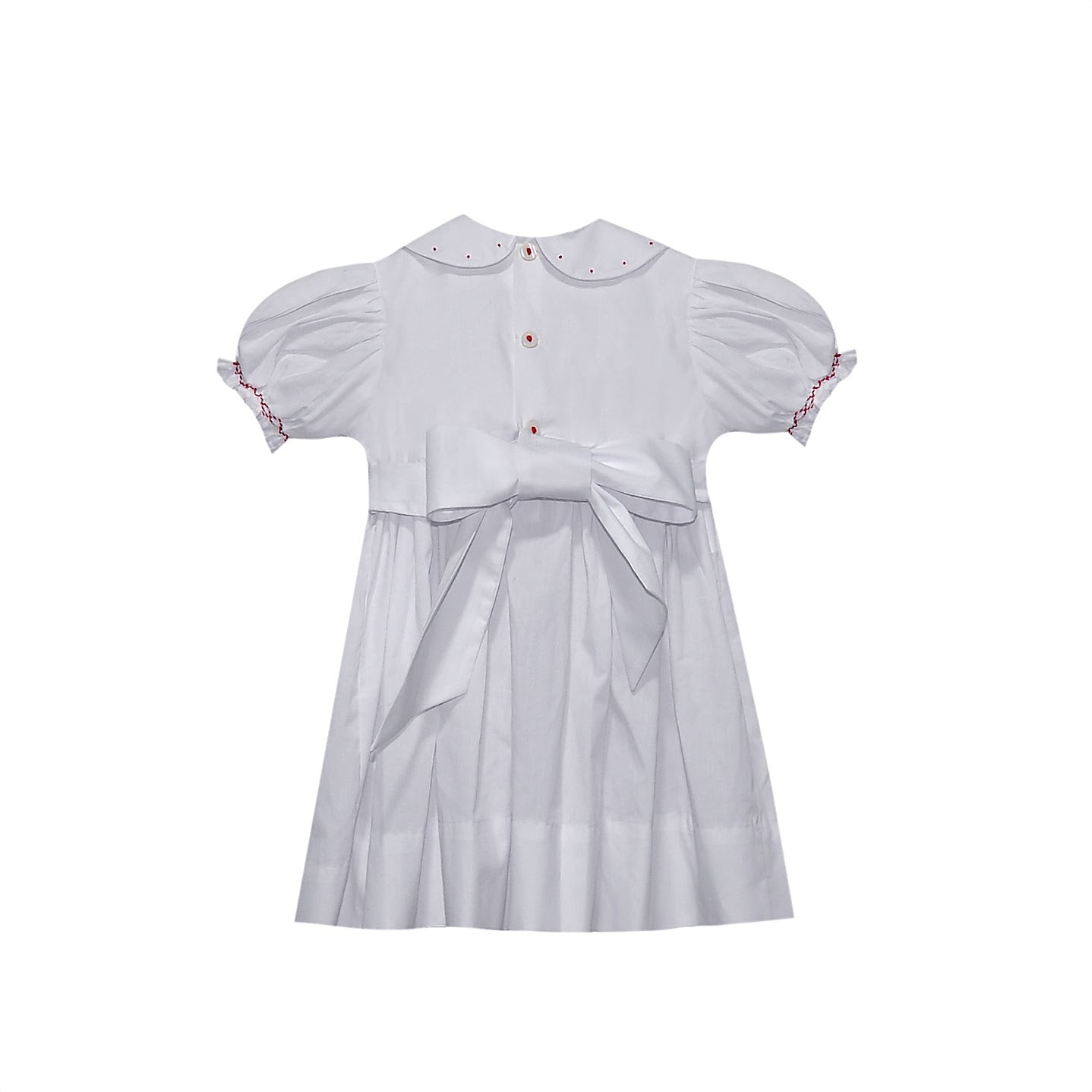 White Collared Cate Dress | Christmas Ribbons