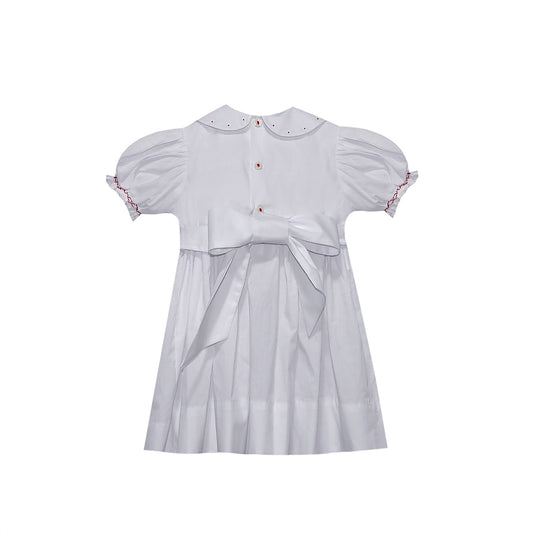 White Collared Cate Dress | Christmas Ribbons