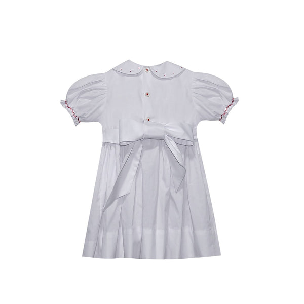 White Collared Cate Dress | Christmas Ribbons