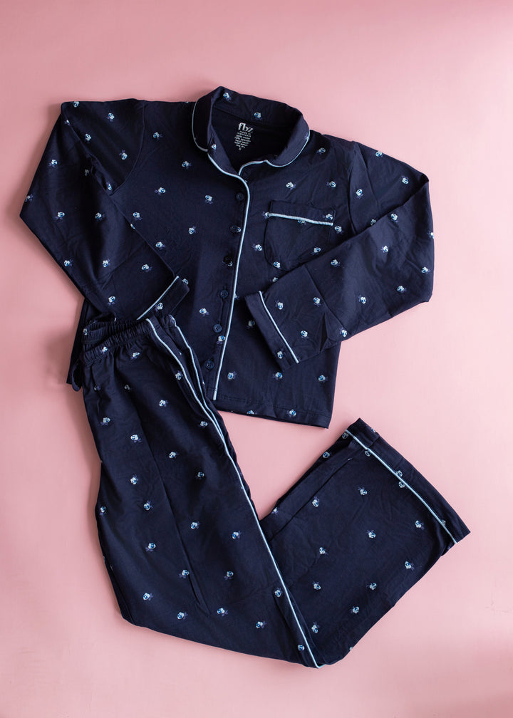 Pajama Set | Navy Ditsy