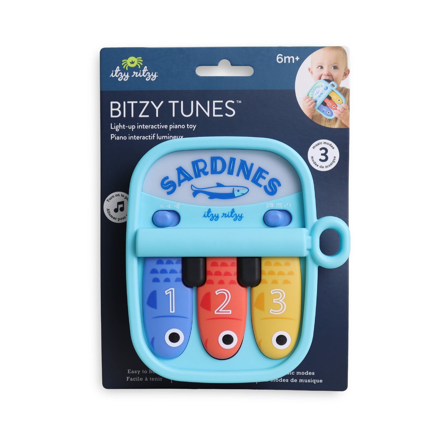 Bitzy Tunes Light-up Interactive Piano Toy | Sardines