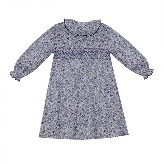 Juliette Dress | Navy Blue Flowers