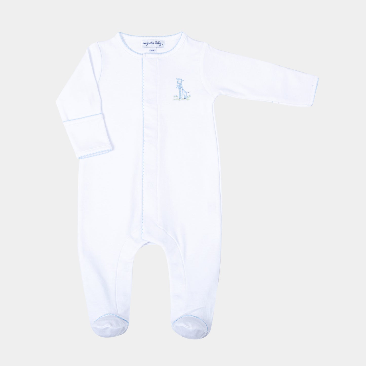 Vintage Giraffe Footie | Light Blue