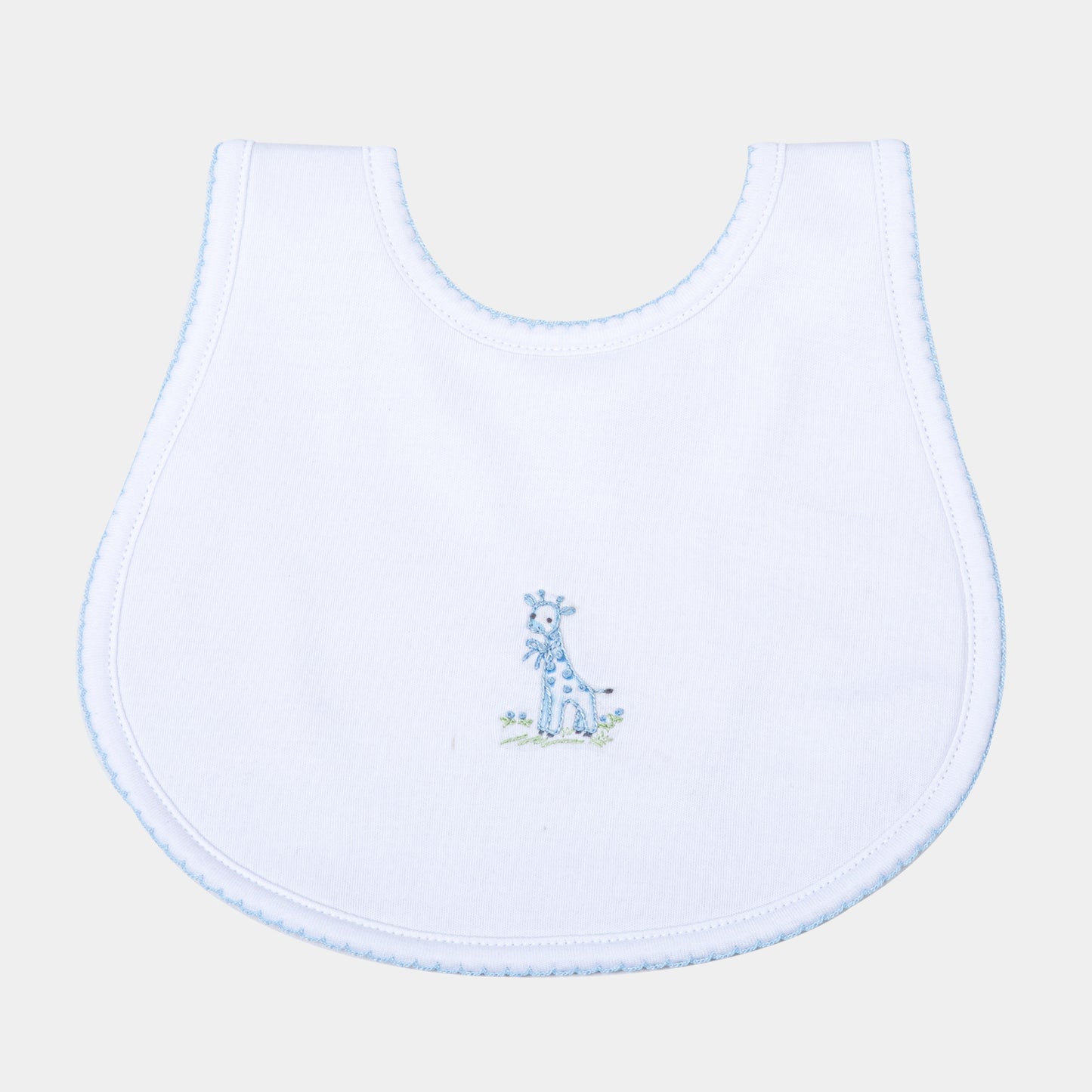 Vintage Giraffe Bib | Light Blue