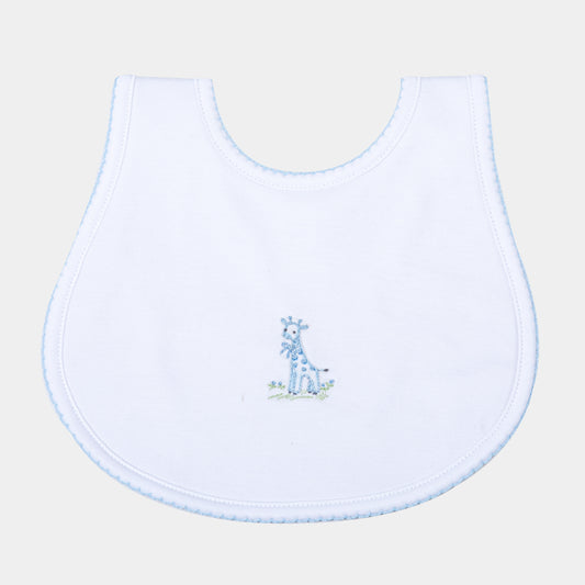 Vintage Giraffe Bib | Light Blue