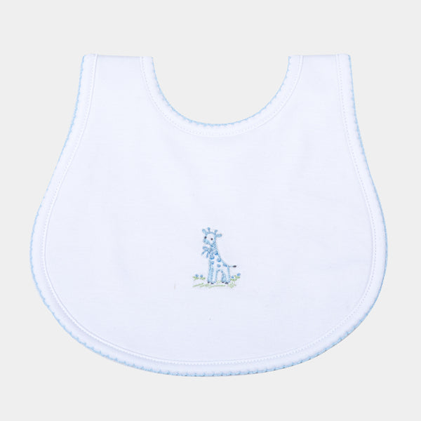 Vintage Giraffe Bib | Light Blue