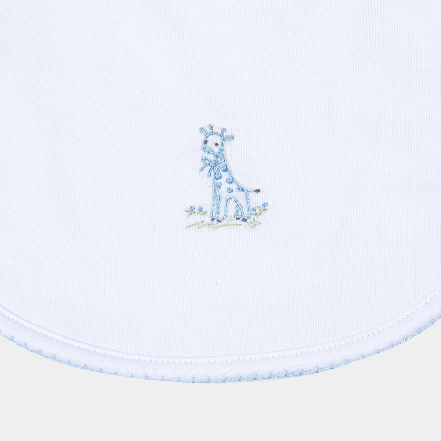 Vintage Giraffe Bib | Light Blue