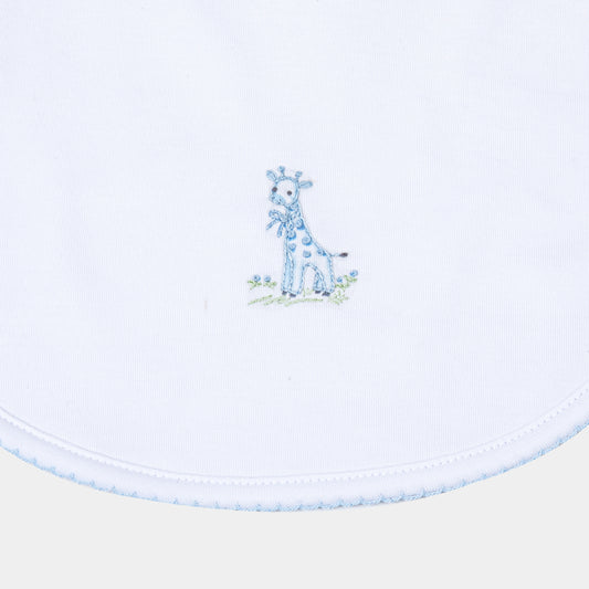 Vintage Giraffe Bib | Light Blue