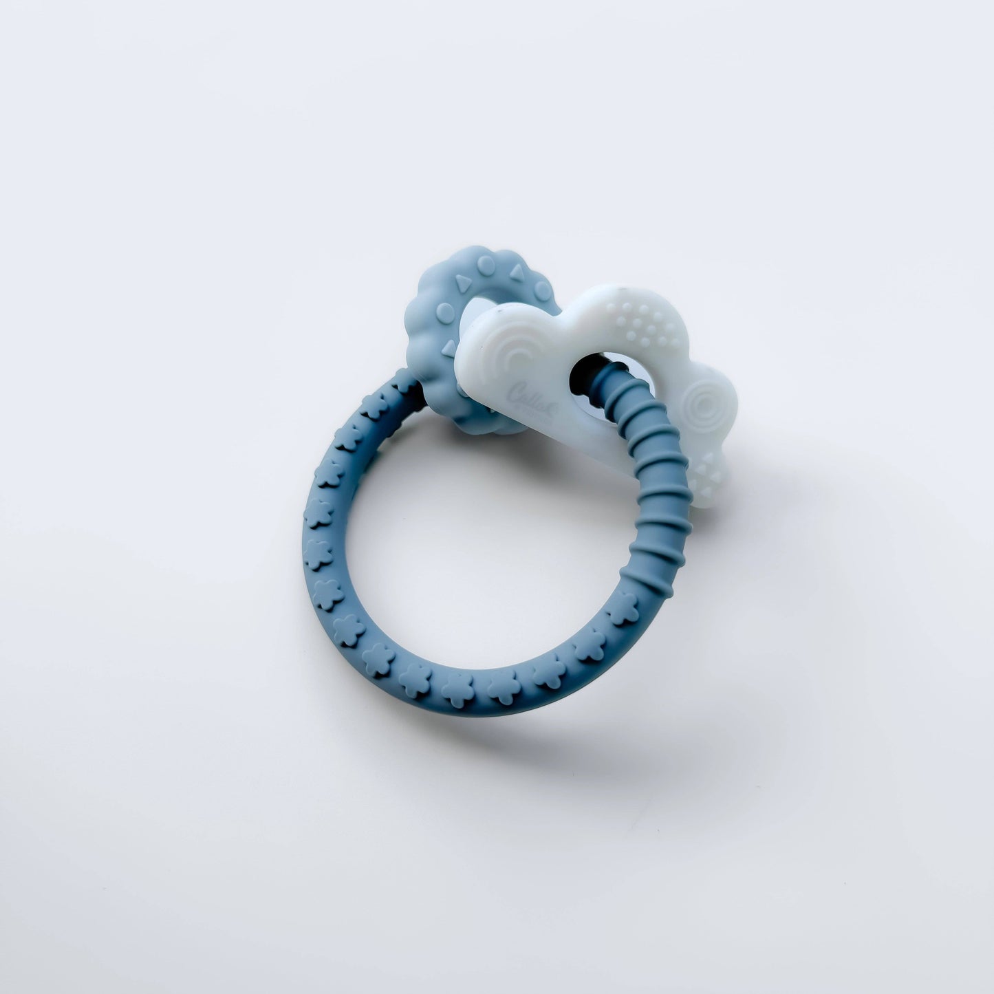 Cloudy Days Silicone Teether | Slate Blue