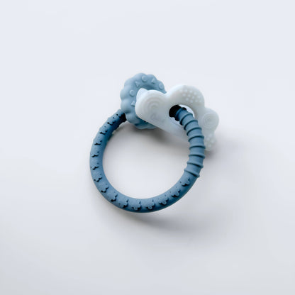 Cloudy Days Silicone Teether | Slate Blue