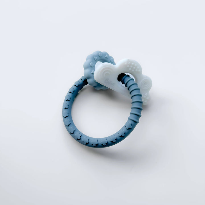 Cloudy Days Silicone Teether | Slate Blue