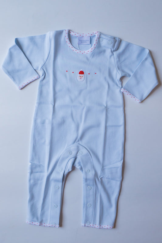 Tiny Santa Embroidered Coverall