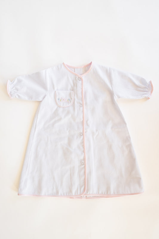 Pique Gown | Hand Sewn Tiny Bow, Pink