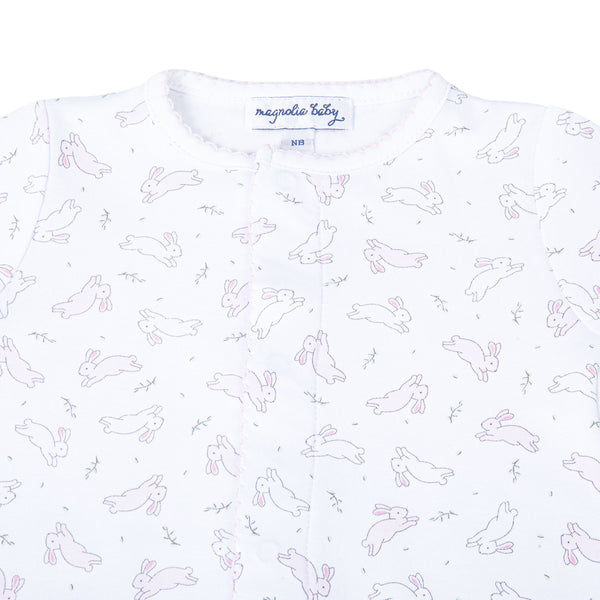 Bunny Hop Footie | Pink