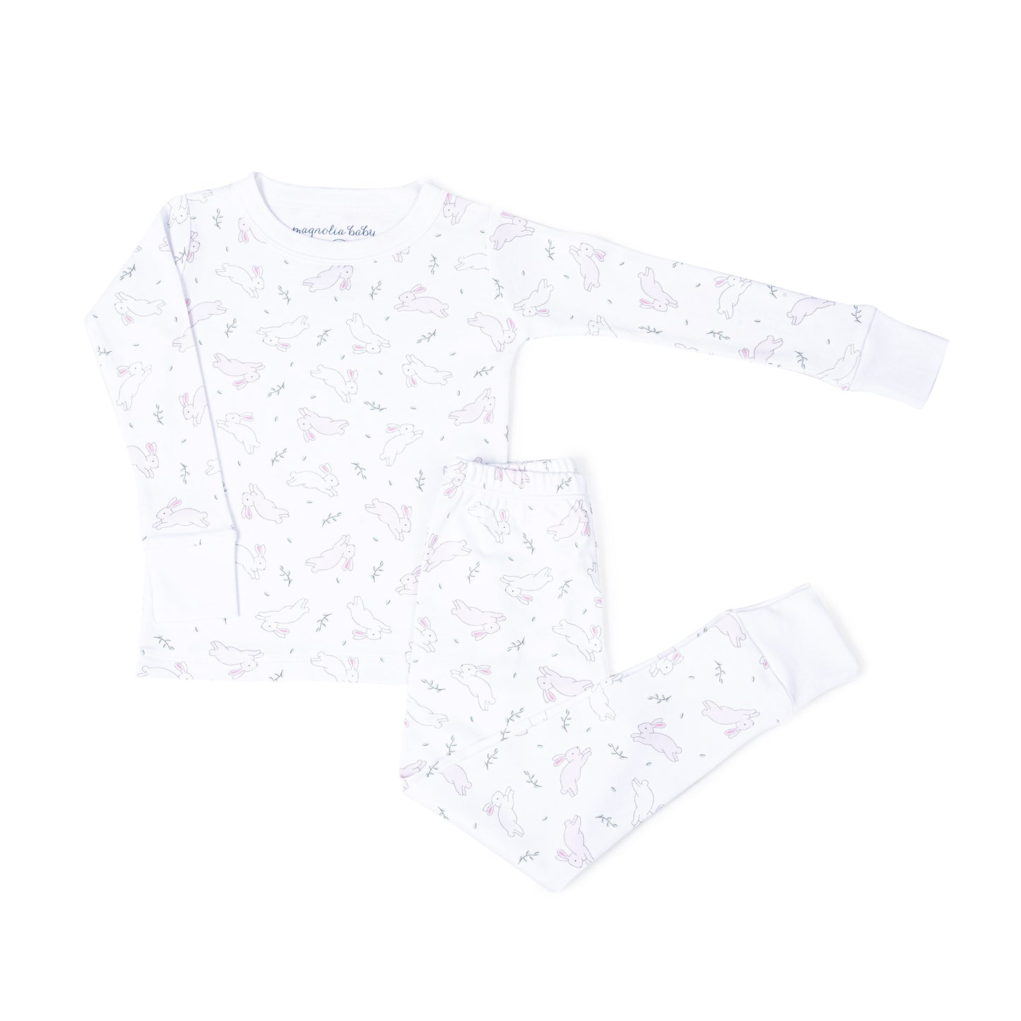 Bunny Hop Long Sleeve Pajama Set | Pink