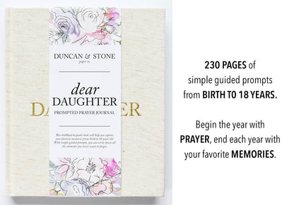 Dear Daughter Childhood Keepsake Book | Cream