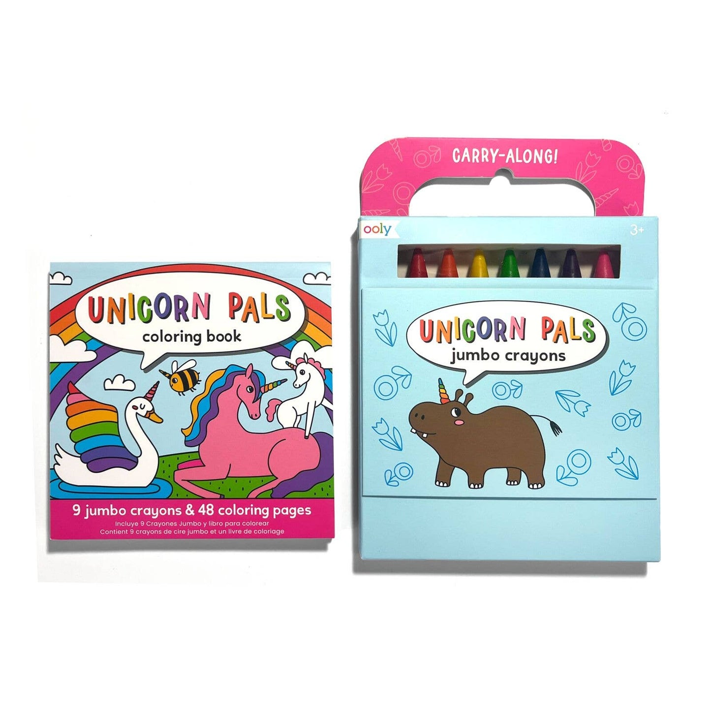 Carry Along Crayons & Coloring Book Kit | Unicorn Pals