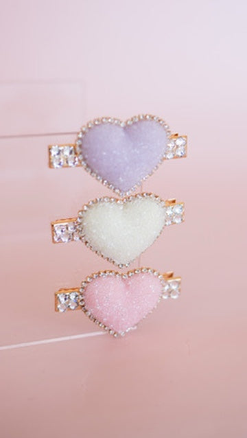 Crystallized Heart Clip